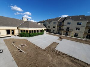 Completed courtyard patio and walks