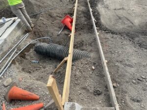 New Curb Forms and Storm Drains